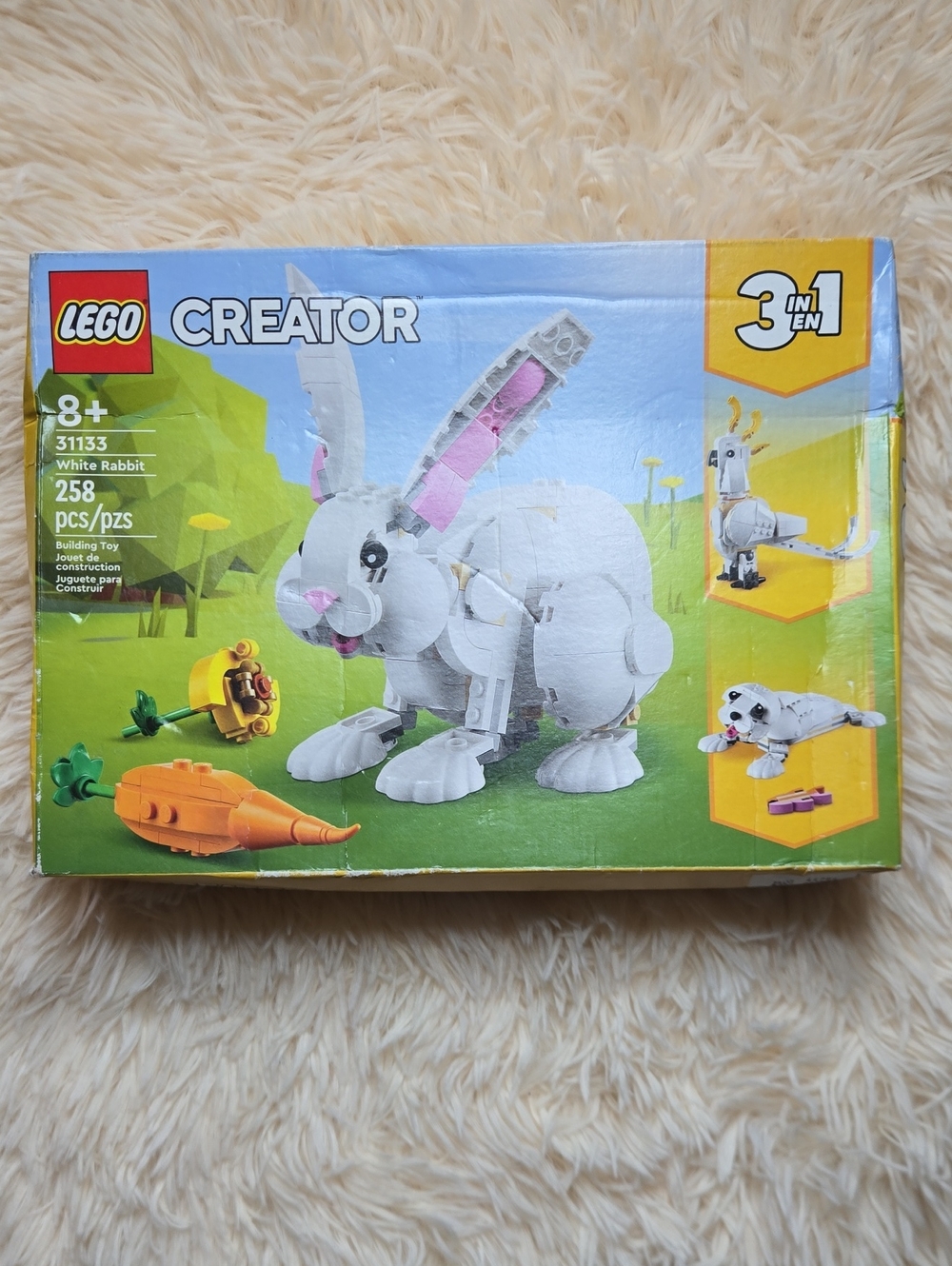 NEW Lego Creator White Rabbit Building Set with Orange Carrot